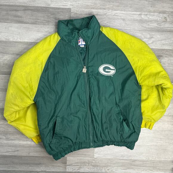 Vintage Green Bay Packers Puffer Jacket Game Day Logo 7 Size XL - Picture 2 of 11